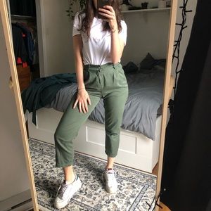 Mango -Green Coton trousers